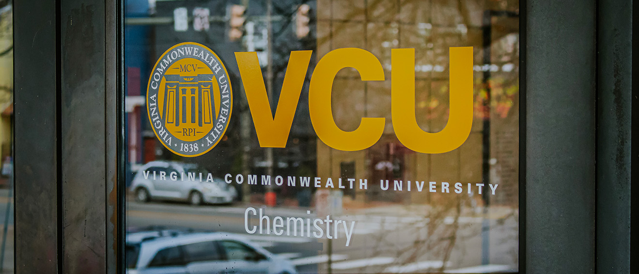 Door with VCU Department of Chemistry logo